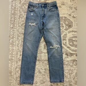 Levi’s women’s distressed 501 skinny jeans